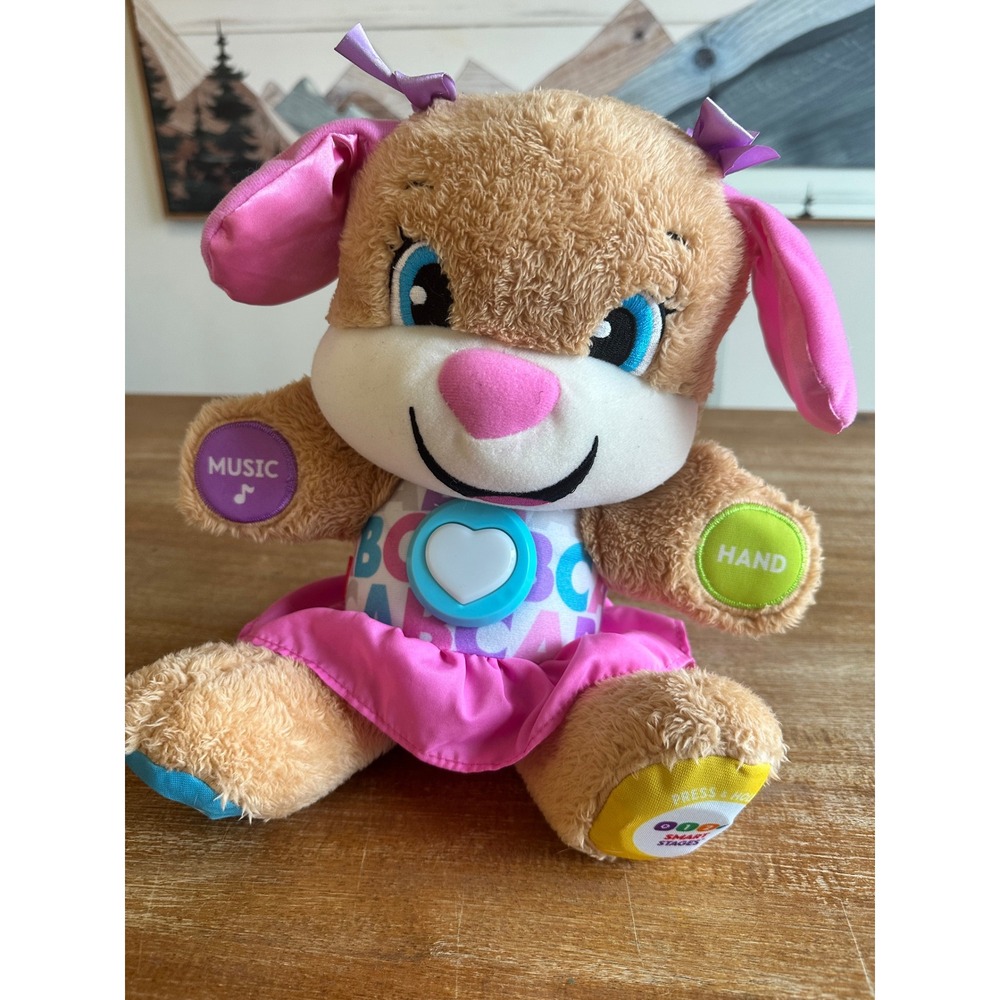 Fisher-Price Laugh & Learn Smart Stages Sis Musical Plush Puppy Pink FPP52